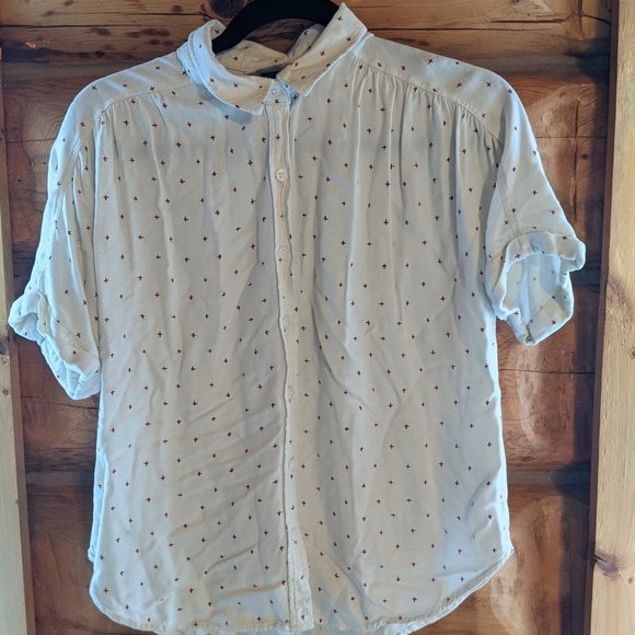 Universal Thread Cropped Button Up Shirt - Size S - Picture 1 of 4